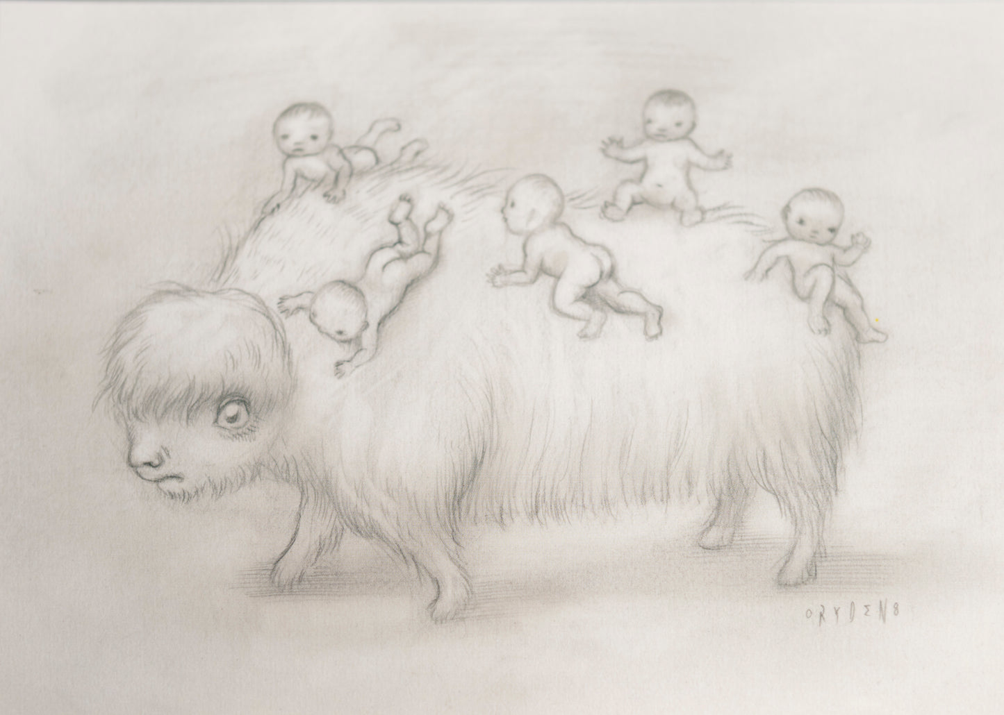 Mark Ryden – “Yak with Babies” postcard print