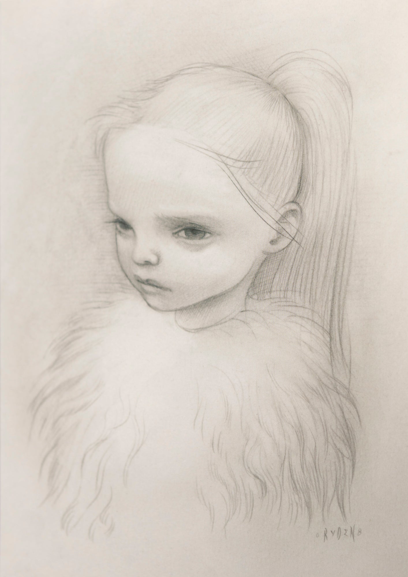 Mark Ryden – “Girl in Fur” postcard print