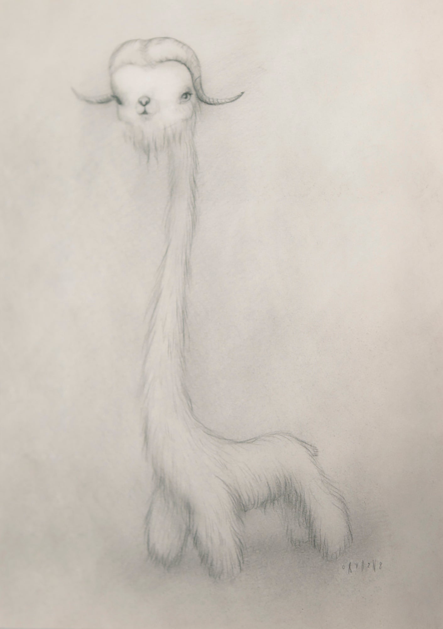 Mark Ryden – “Long Neck Yak” postcard print
