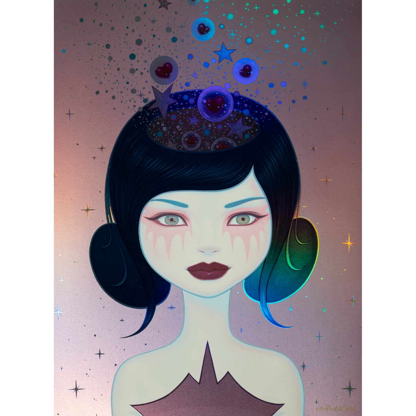 Tara McPherson - "Supernova II Rainbow Foil" limited edition print