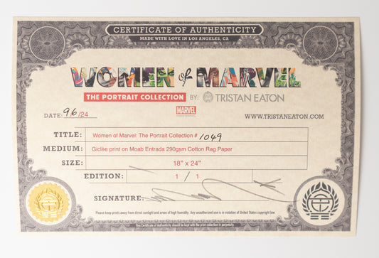 Tristan Eaton - Women of Marvel - unique print #1049 signed