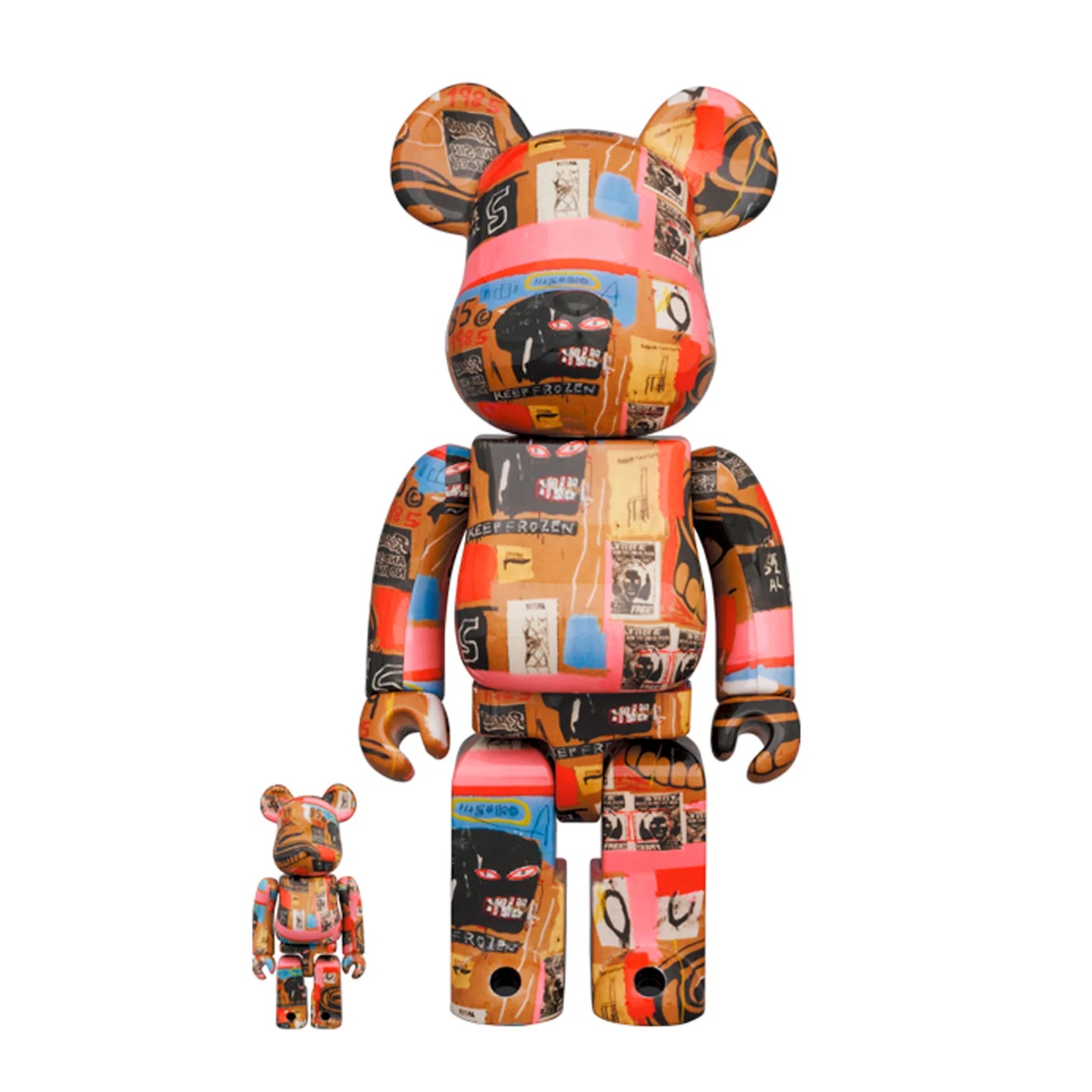 BE@RBRICK - "Andy Warhol x Jean Michel Basquiat" (brown) 400% & 100%