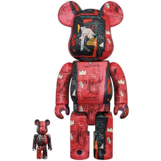 BE@RBRICK - "Andy Warhol x Jean Michel Basquiat" (New Flame) 400% & 100%