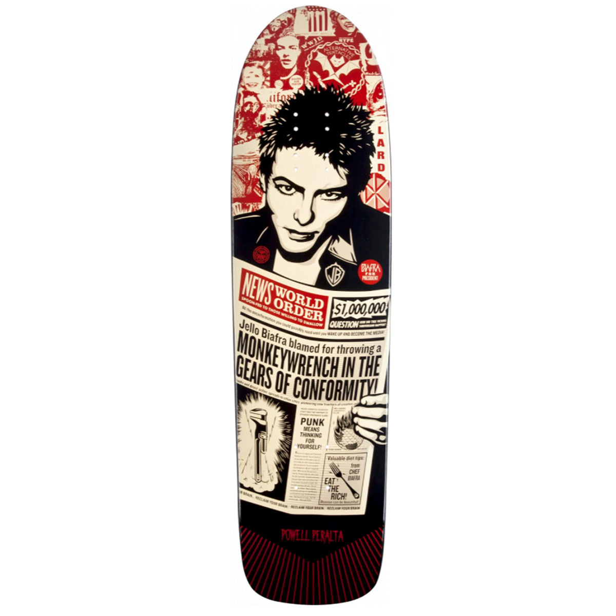 Obey Giant | Shepard Fairey - "Jello Biafra" skate deck signed