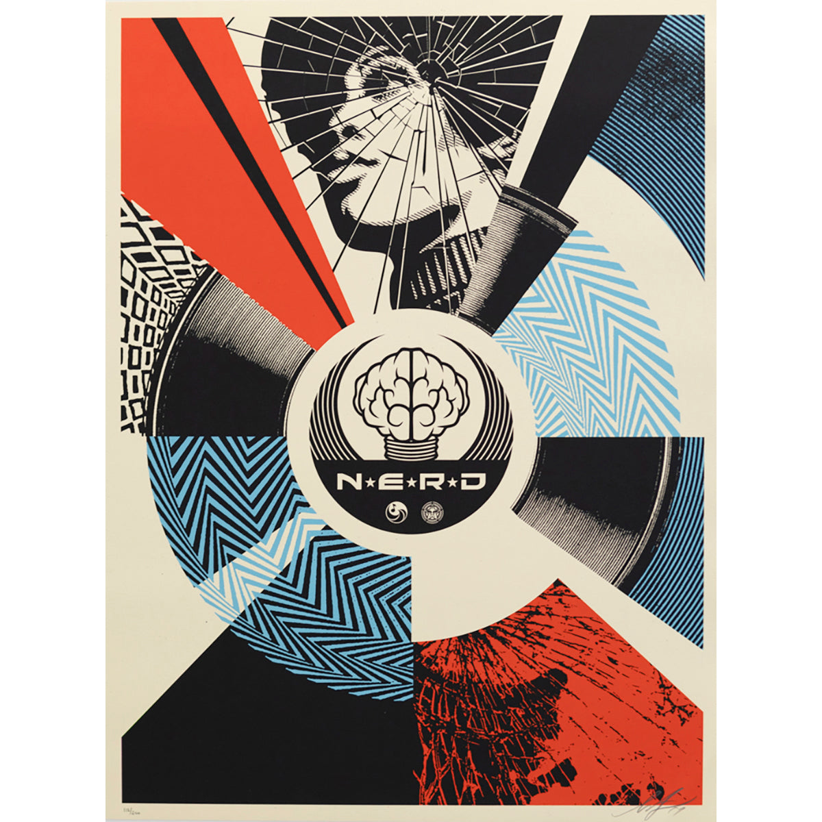 Obey Giant | Shepard Fairey - "N*E*R*D : Cracked But Unbroken" print