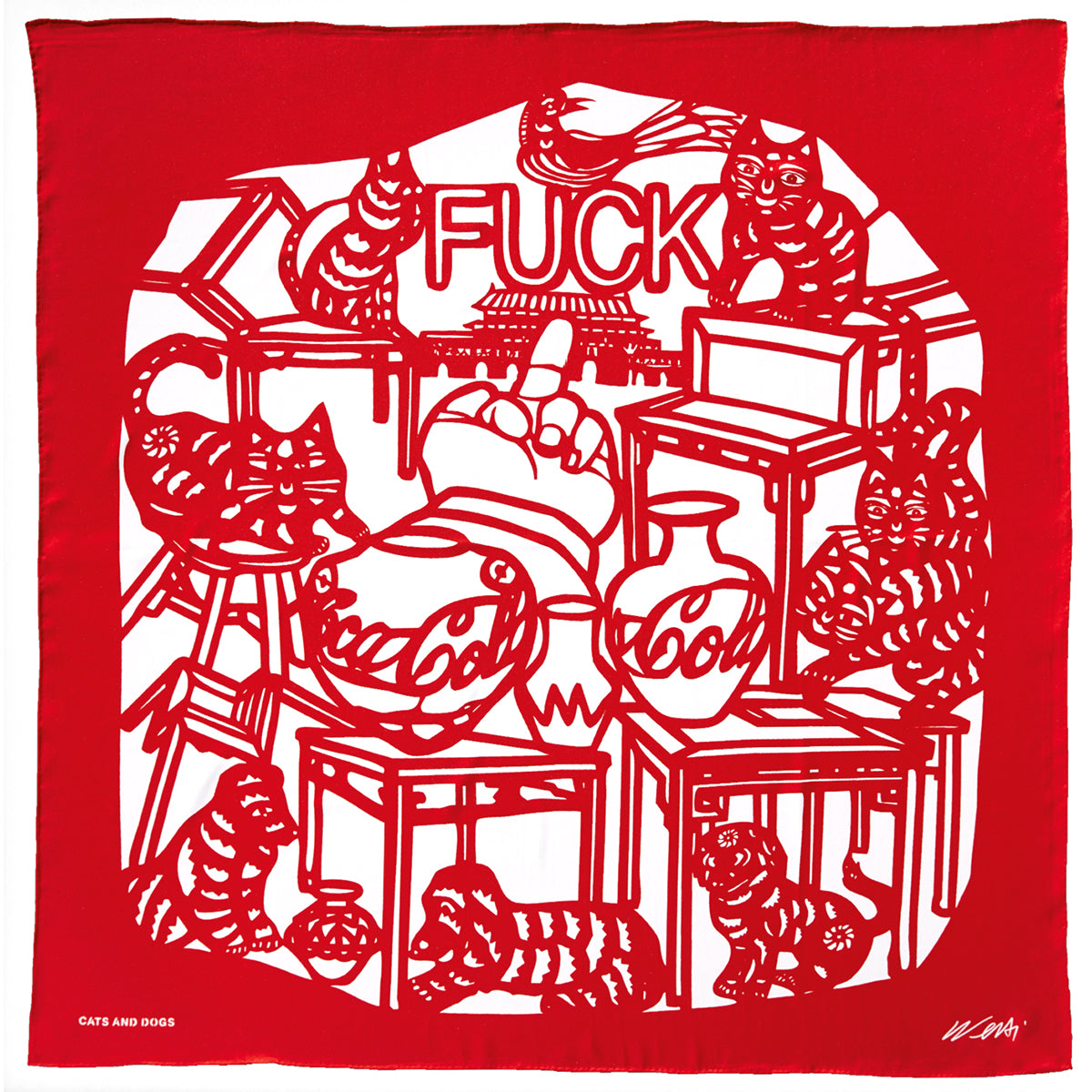 Ai Weiwei - "The Silk Scarf | Cats and Dogs"