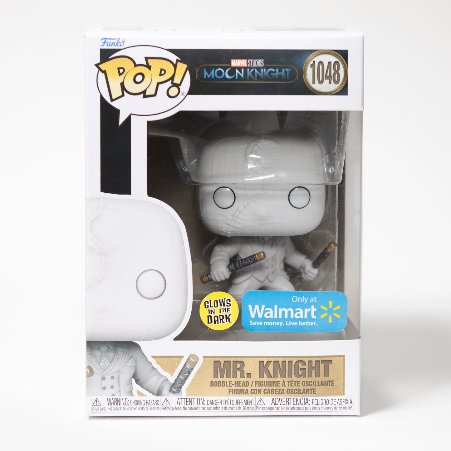 Funko Pop Marvel Moon Knight 1048 Mr. Knight Walmart Exclusive Glow in the Dark