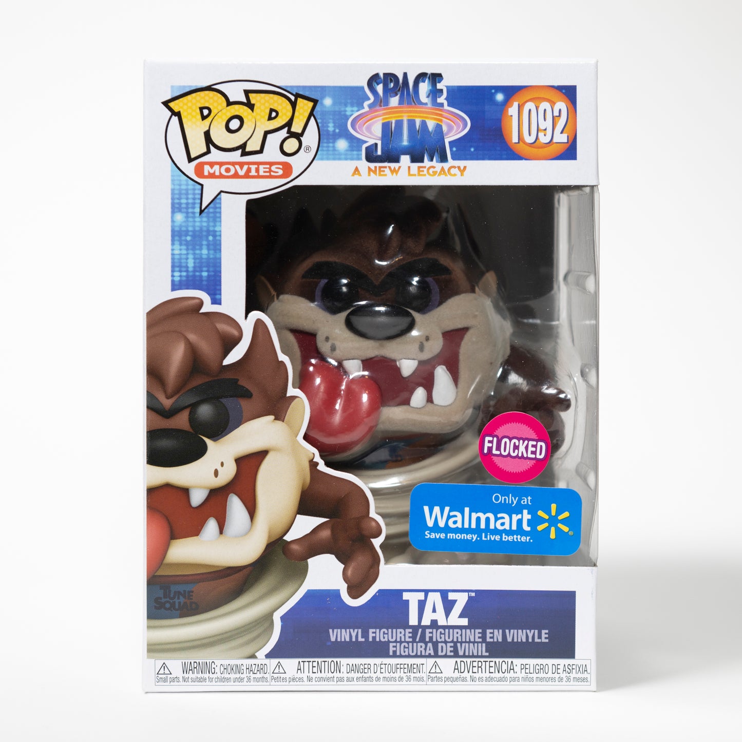 Funko Pop Space Jam 1092 Taz Walmart Exclusive Flocked