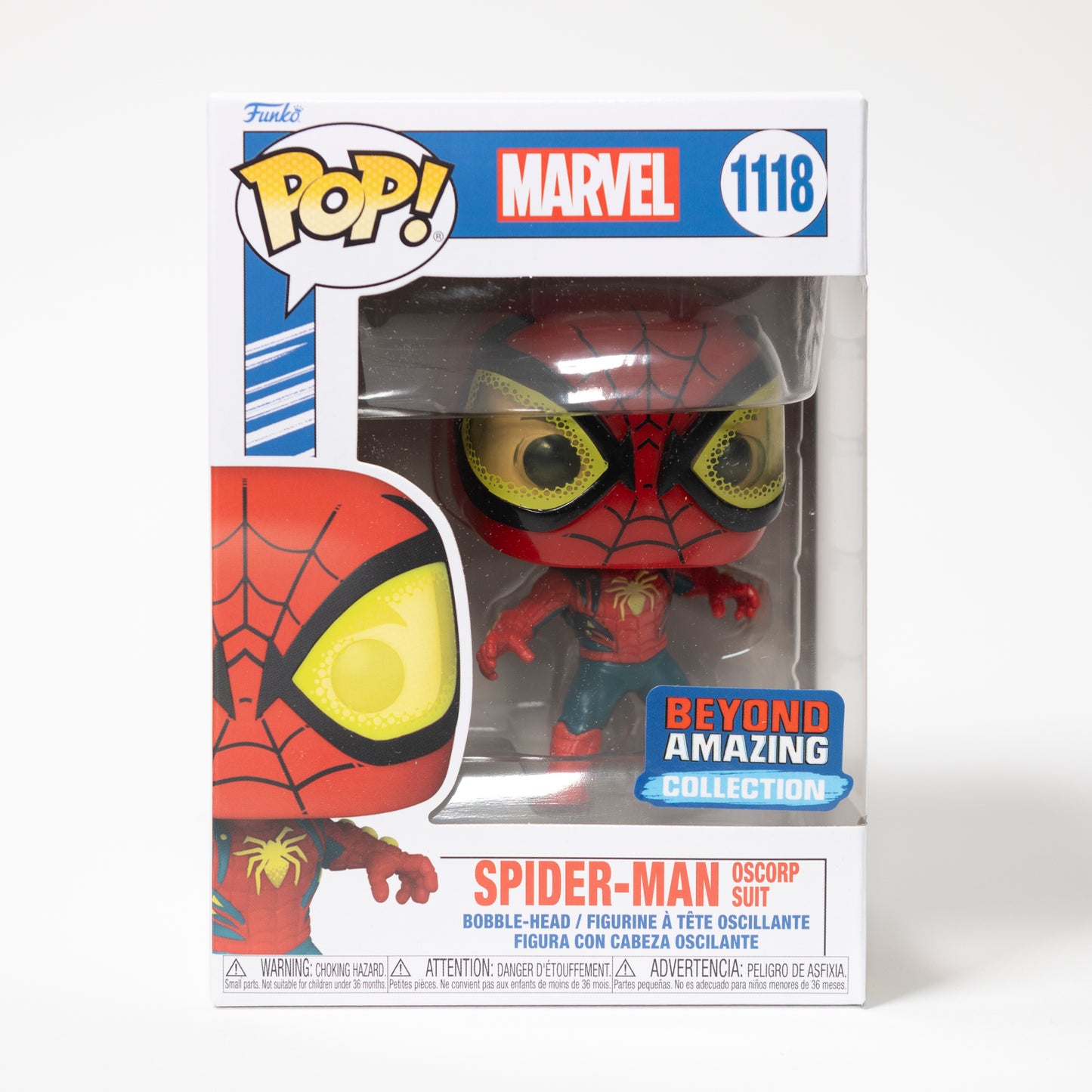 Funko Pop Marvel Spider-Man 1118 Spider-Man Oscorp Suit Beyond Amazing Collection