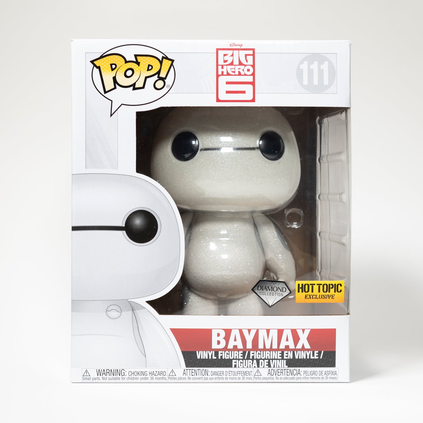 Funko Pop Disney Big Hero 6 111 Baymax Hot Topic Exclusive Diamond