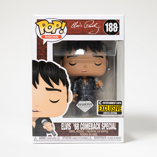 Funko Pop 188 Elvis ’68 Comeback Special Entertainment Earth Exclusive Limited Edition