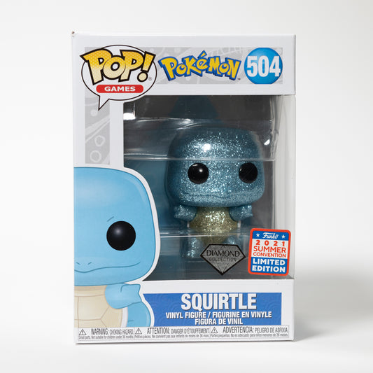 Funko Pop Games Pokémon 504 Squirtle 2021 Summer Convention Limited Edition Diamond