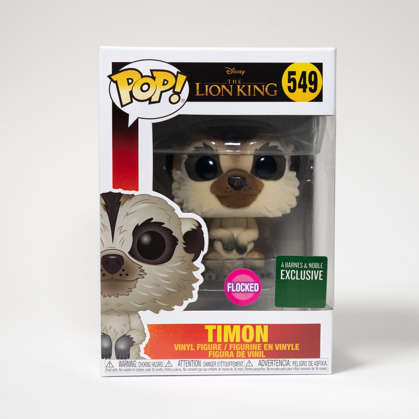 Funko Pop Disney The Lion King 549 Timon Barnes & Noble Exclusive Flocked