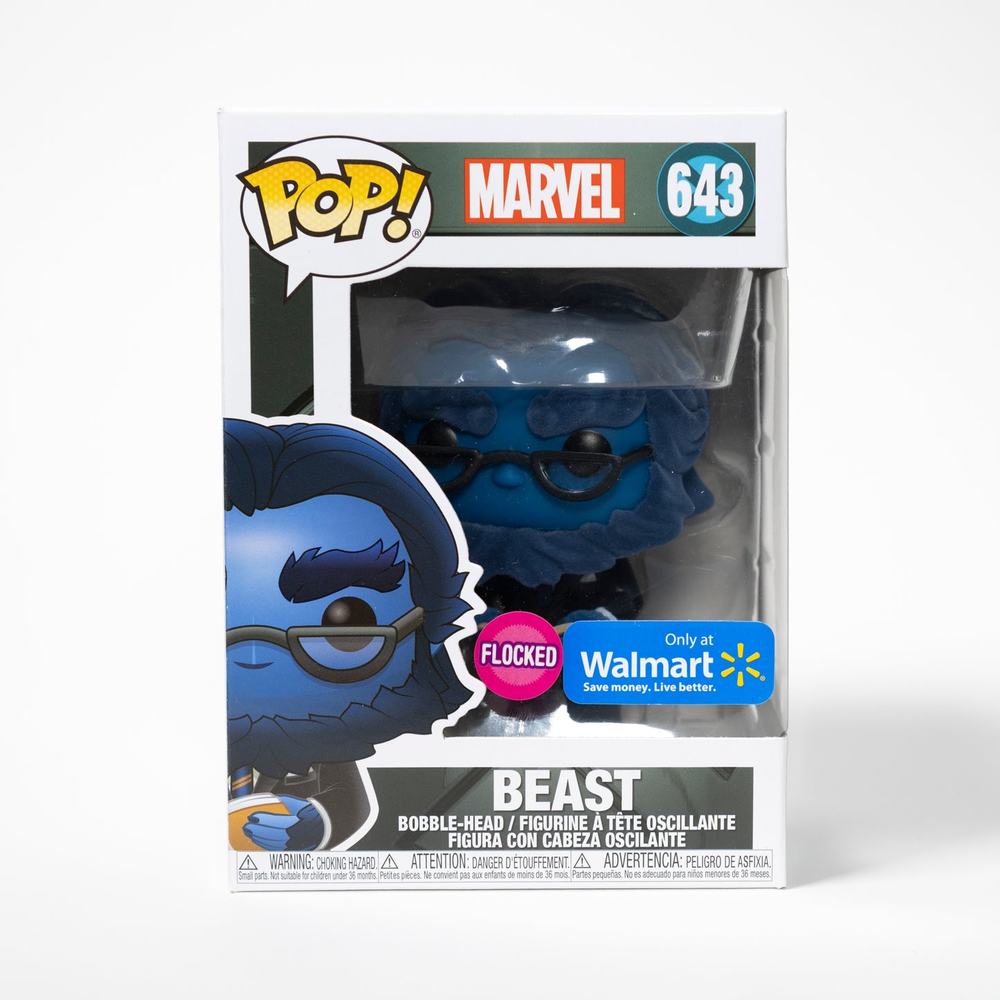 Funko Pop Marvel X-Men 643 Beast Walmart Exclusive Flocked