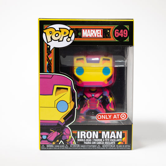 Funko Pop Marvel 649 Iron Man Target Exclusive Black Light