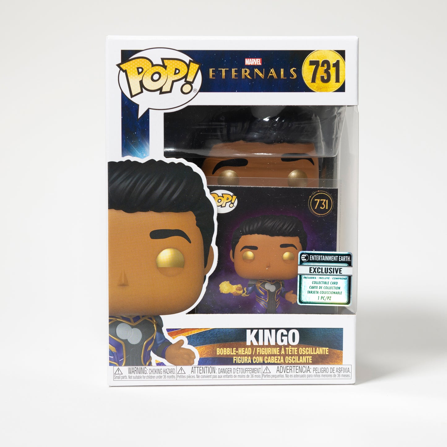 Funko Pop Marvel Eternals 731 Kingo Entertainment Earth Exclusive Limited Edition with Collector’s Card