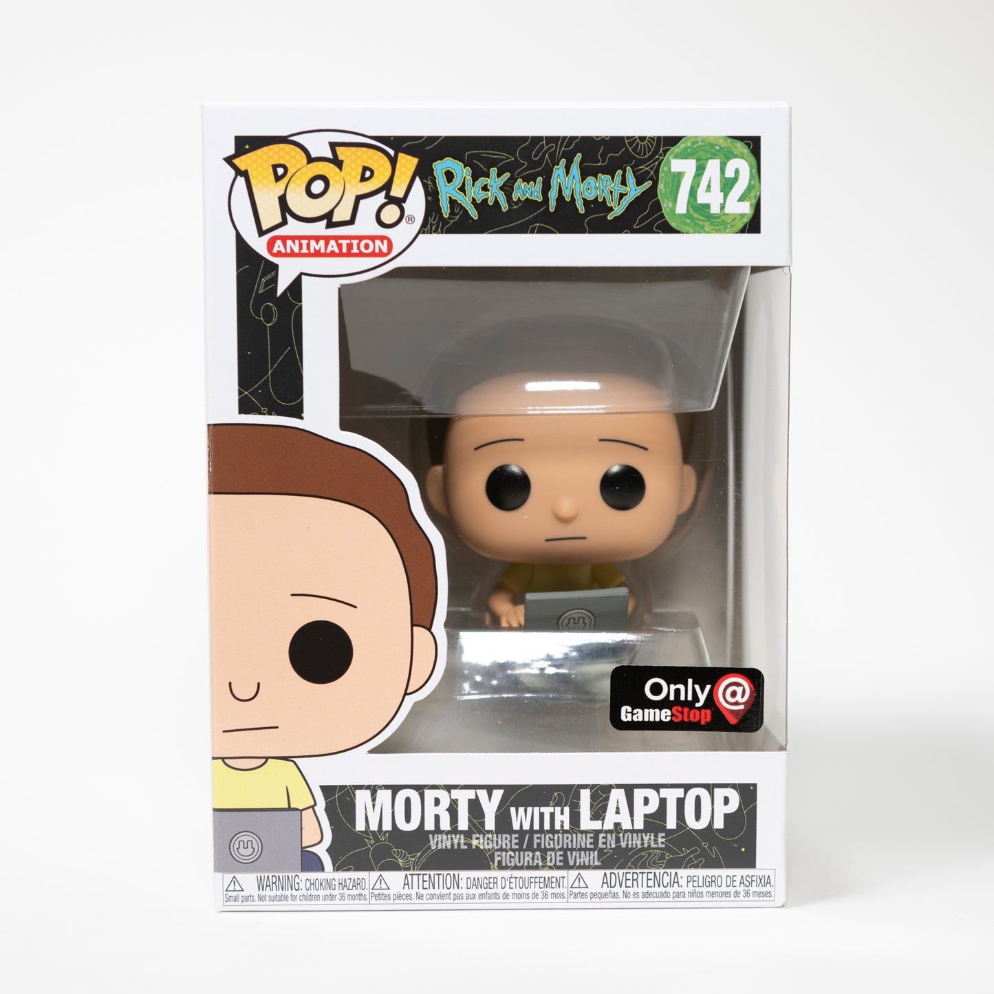 Funko Pop Rick and Morty 742 Morty with Laptop GameStop Exclusive