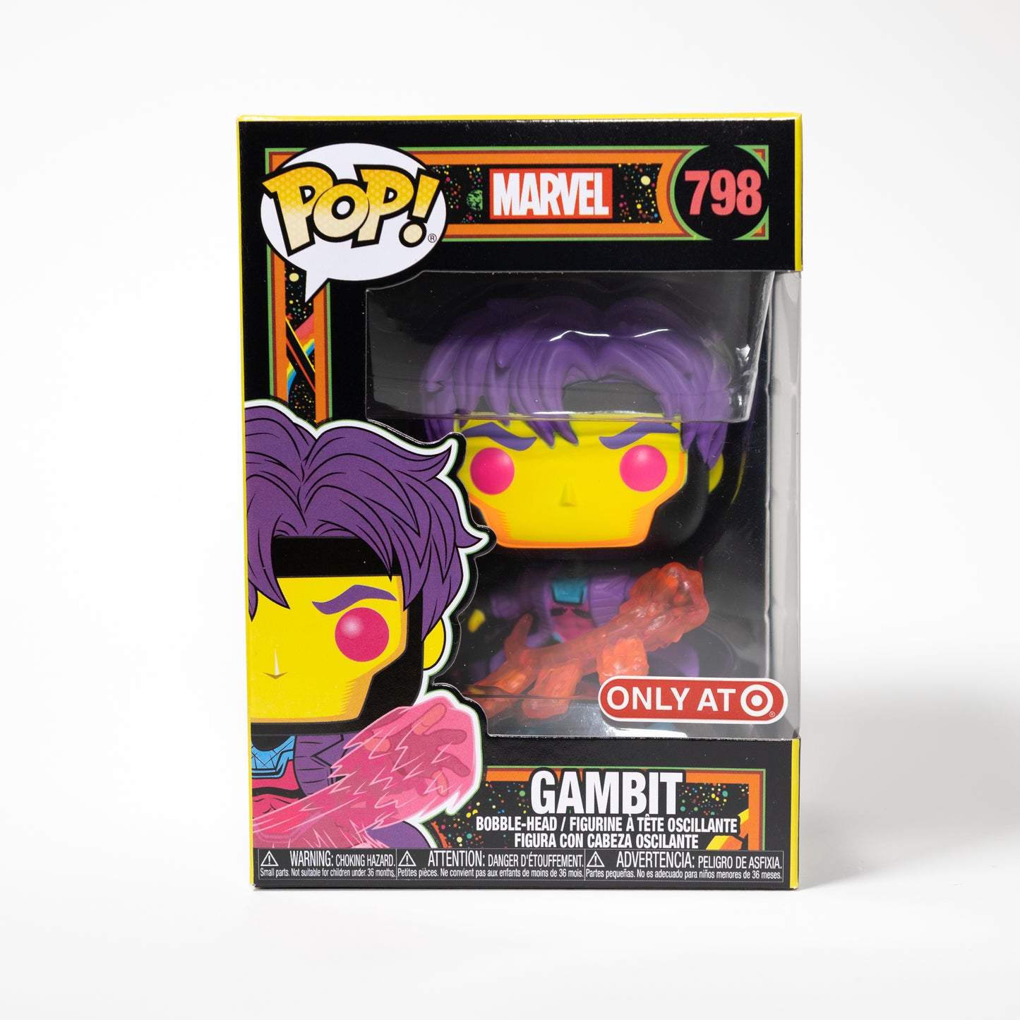 Funko Pop Marvel X-Men 798 Gambit Target Exclusive Black Light