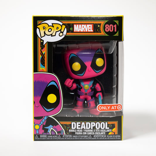 Funko Pop Marvel 801 Deadpool Target Exclusive Black Light