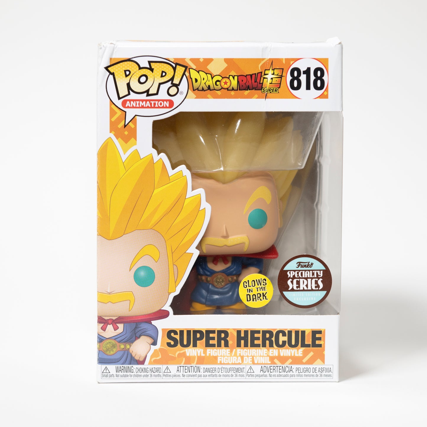 Funko Pop Dragon Ball 818 Super Hercule Specialty Series, Glow in the Dark