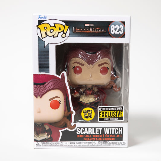 Funko Pop Marvel Wanda Vision 823 Scarlet Witch Entertainment Earth Exclusive Limited Edition Glow in the Dark