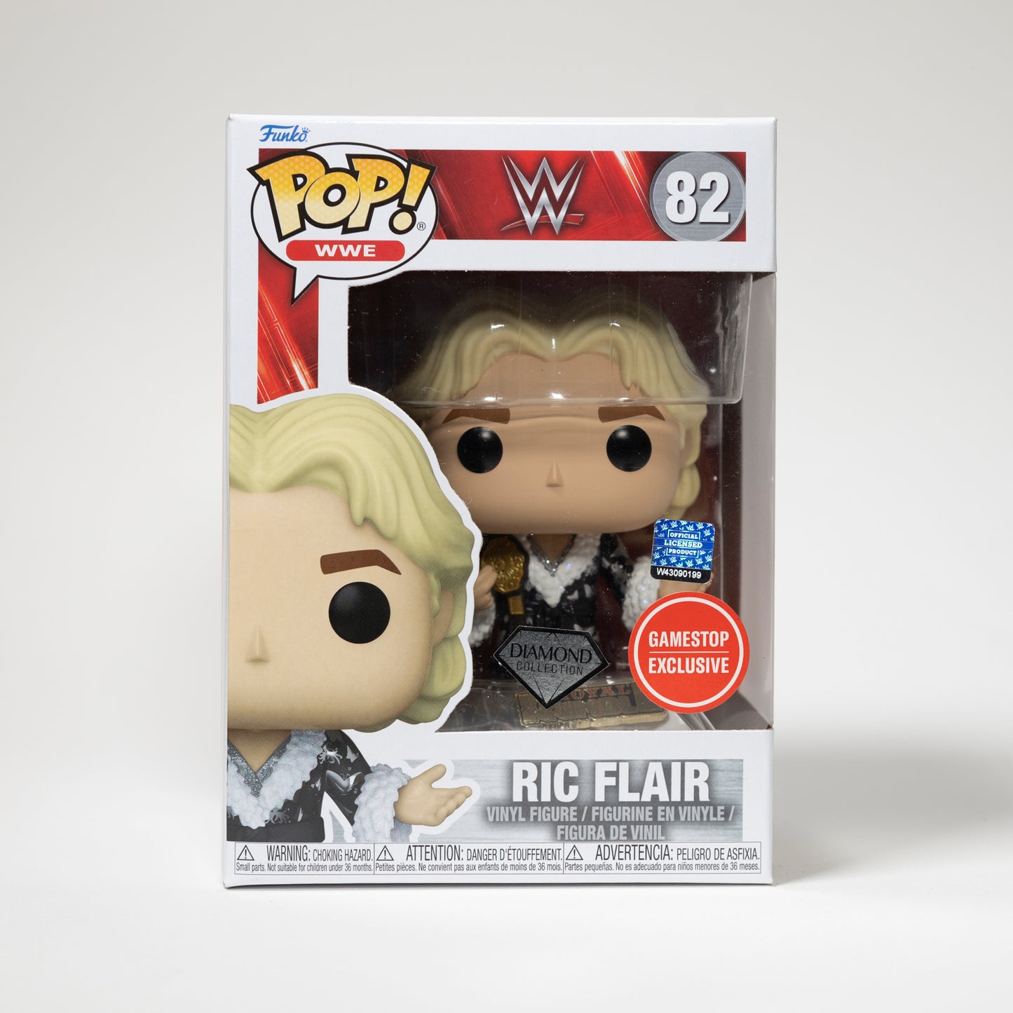 Funko Pop WWE 82 Ric Flair GameStop Exclusive Diamond