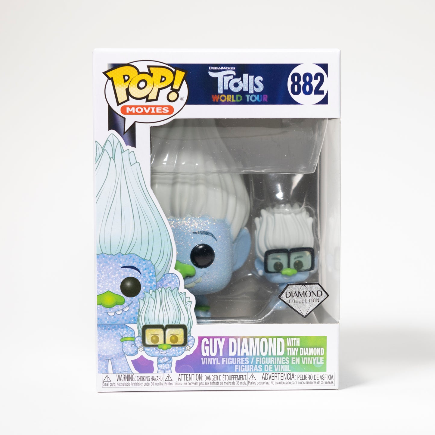 Funko Pop Trolls World Tour 882 Guy Diamond with Tiny Diamond