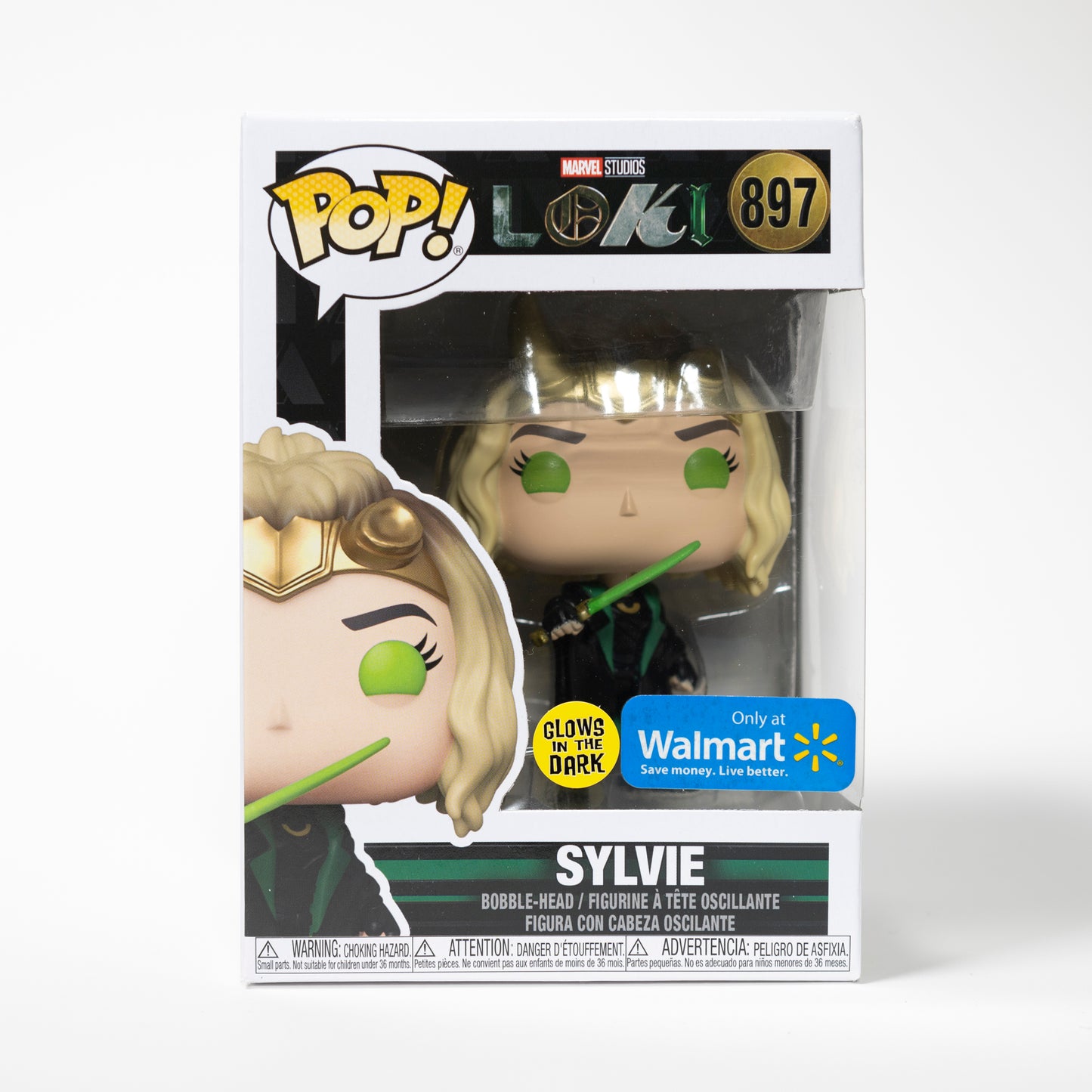 Funko Pop Marvel Loki 897 Sylvie Walmart Exclusive Glow in the Dark