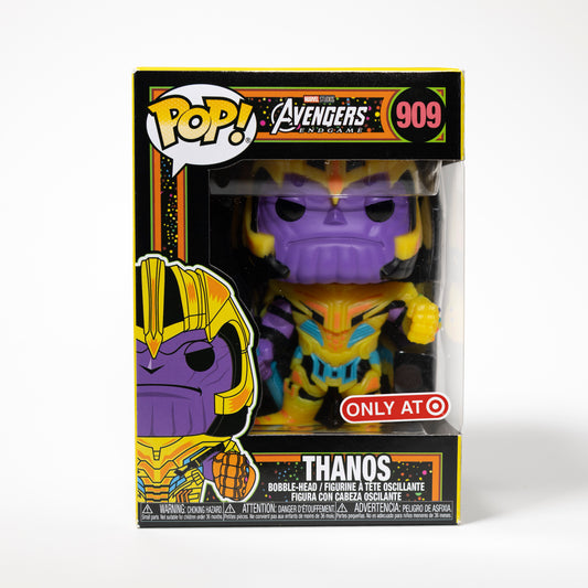 Funko Pop Marvel Avengers 909 Thanos Target Exclusive Black Light