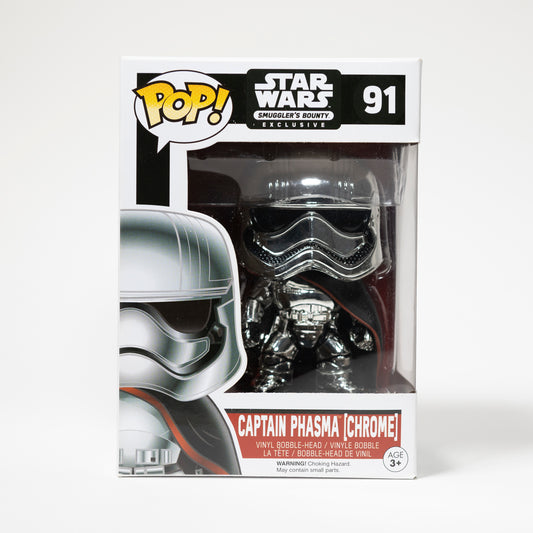 Funko Pop Star Wars 91 Captain Phasma (Chrome) Smuggler’s Bounty Exclusive