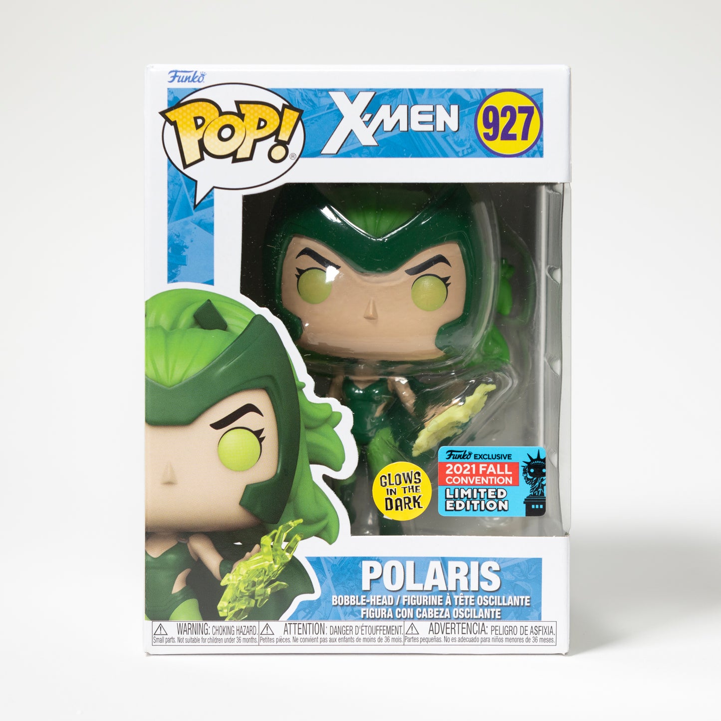 Funko Pop Marvel X-Men 927 Polaris 2021 Fall Convention Exclusive Limited Edition Glow in the Dark