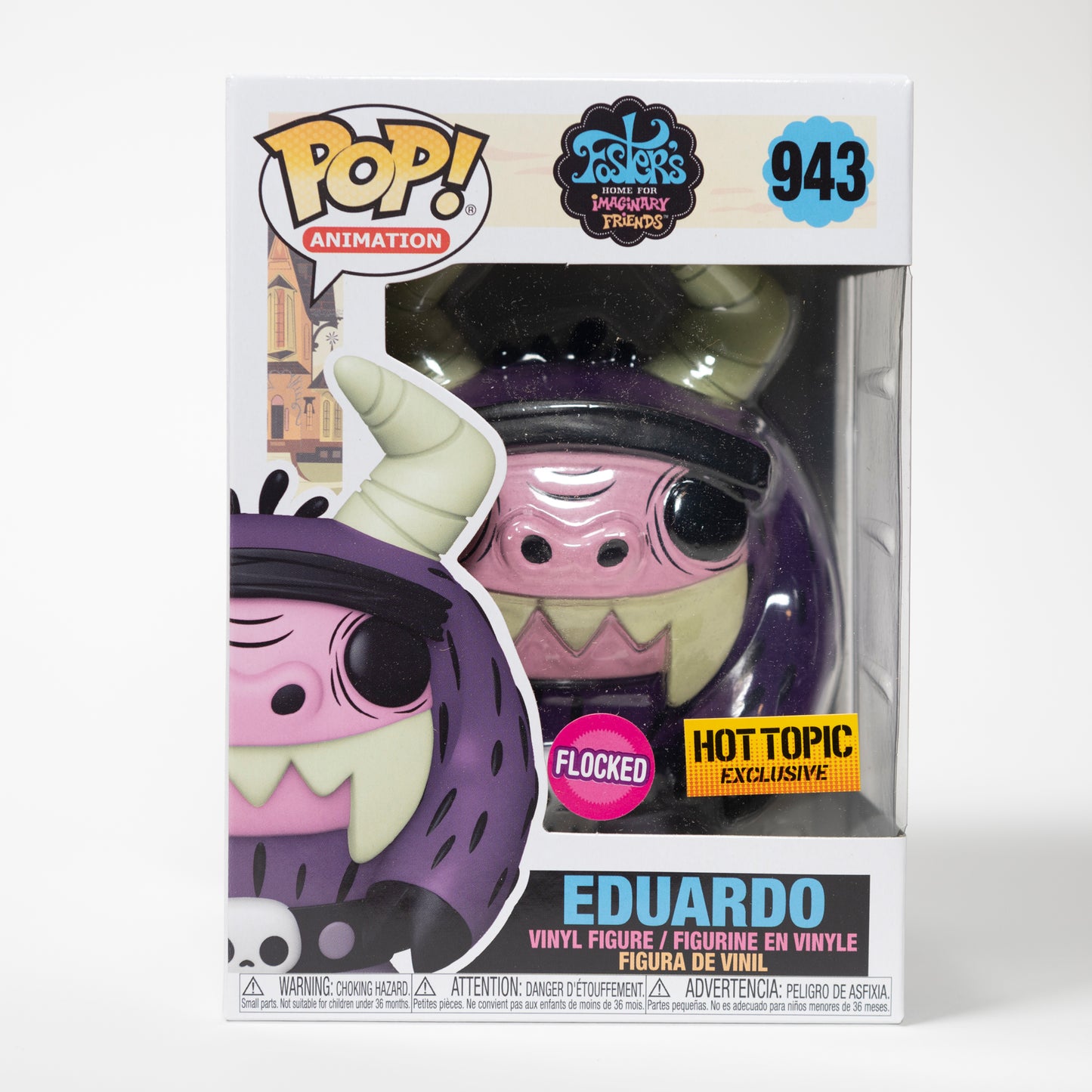 Funko Pop Foster's Home for the Imaginary Friends Eduardo 943 Hot Topic Exclusive Flocked