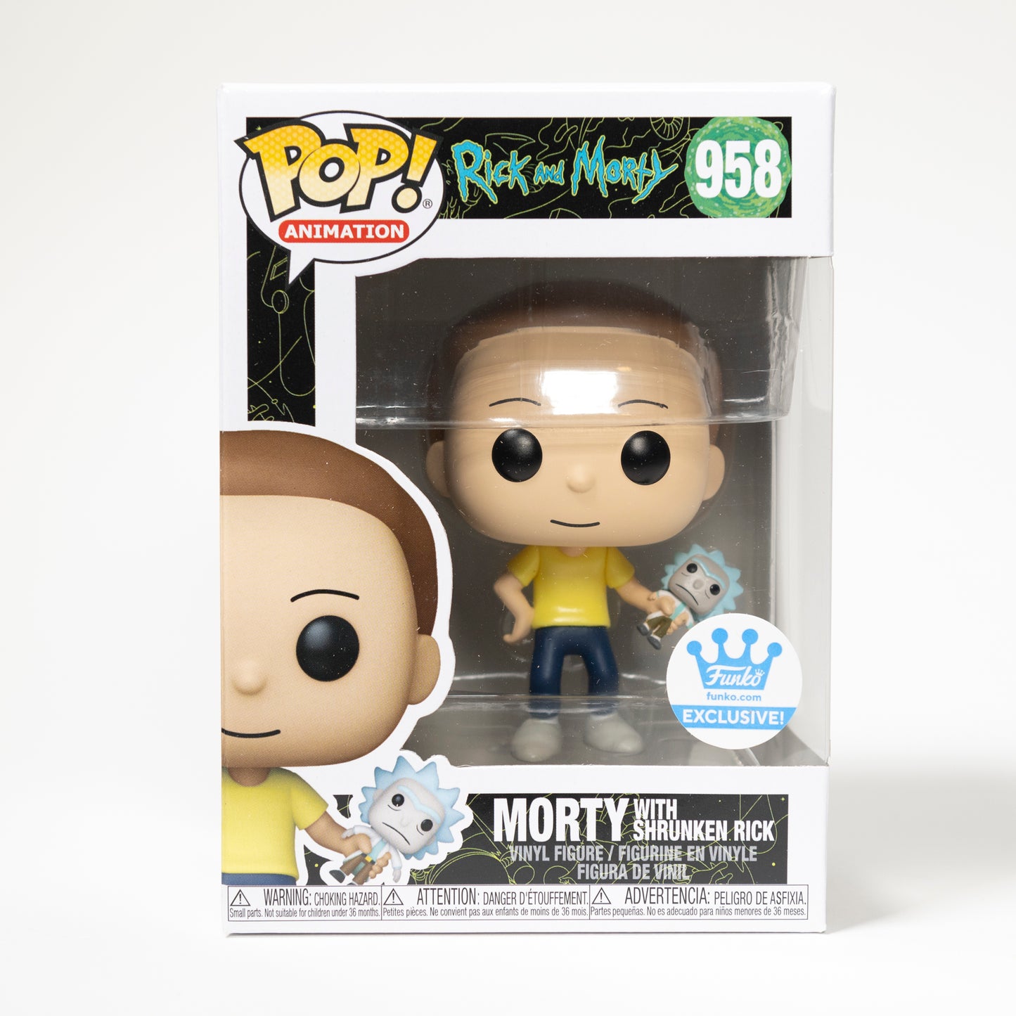 Funko Pop Rick and Morty 958 Morty with Shrunken Rick Funko Exclusive