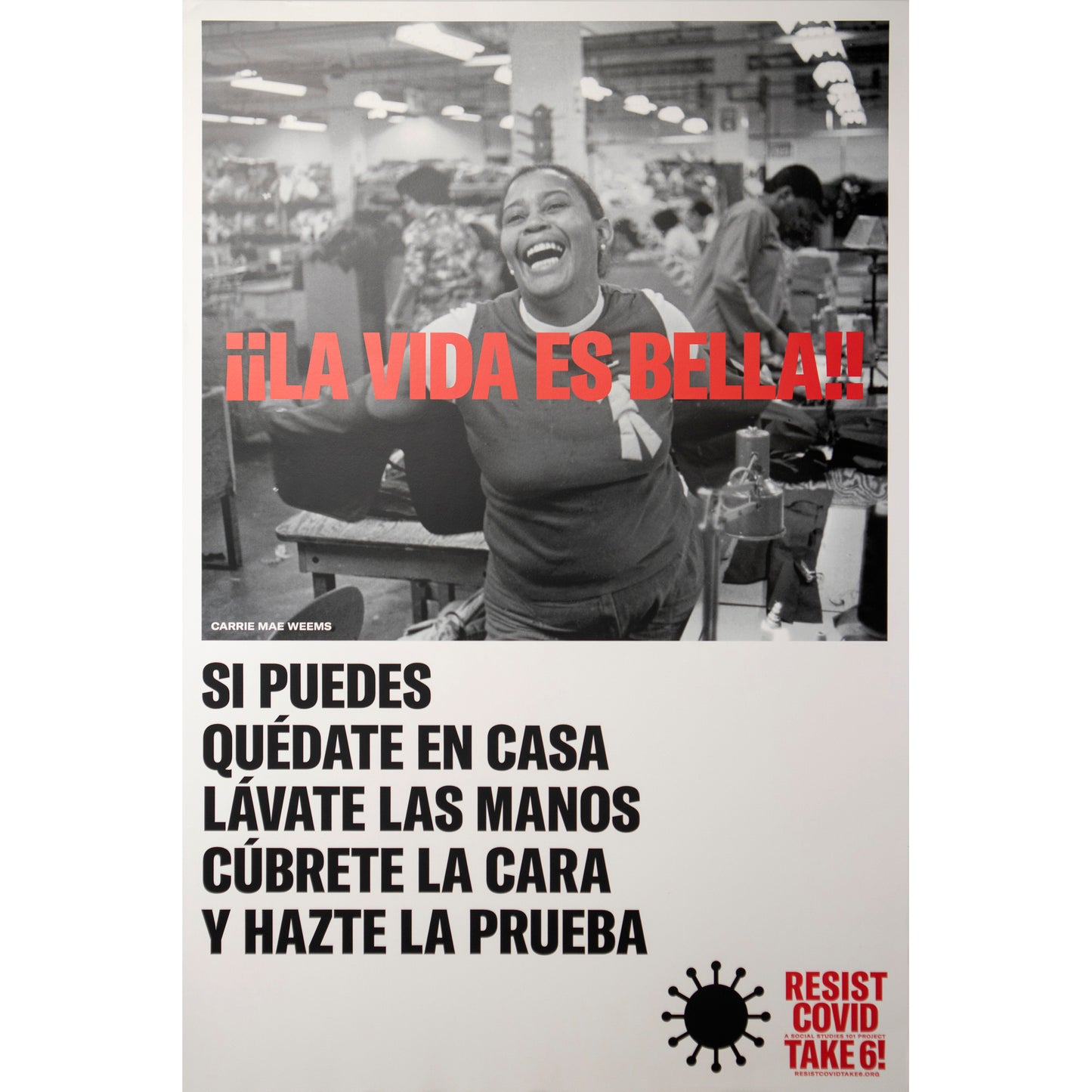 Carrie Mae Weems "La Vida Es Bella" original poster (large)