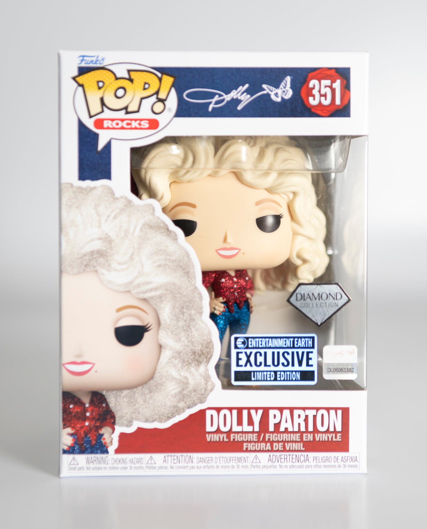 Funko Pop - Dolly Parton - VAULTED Entertainment Earth DIAMOND LIMITED EDITION
