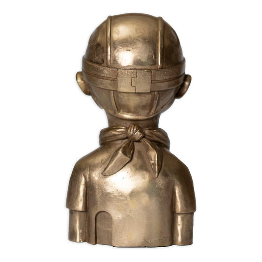 Hebru Brantley "Flyboy" bronze sculpture (gold) Limited Edition
