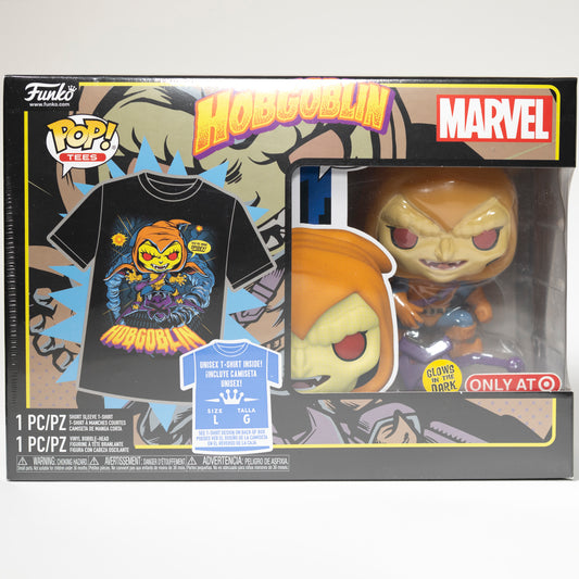 Funko Pop Tees Marvel Spider-Man 959 Hobgoblin Target Exclusive box set Glow in the Dark L