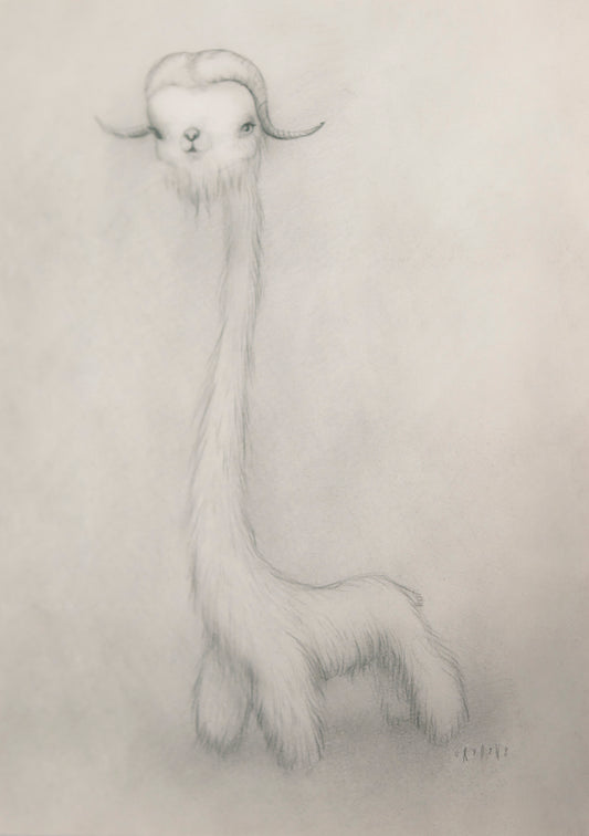 Mark Ryden – “Long Neck Yak” postcard print
