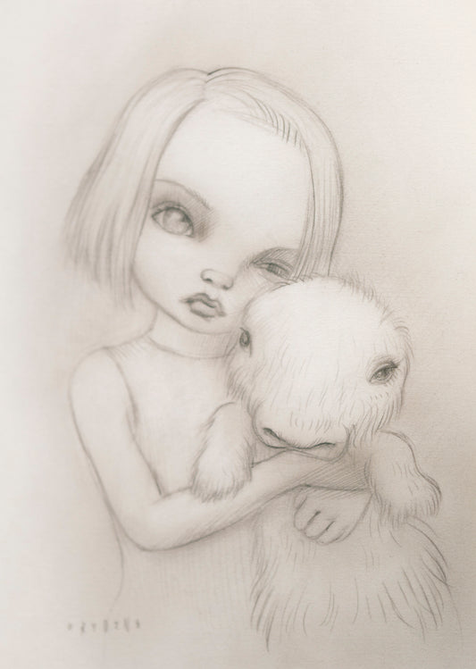 Mark Ryden – “Pet Yak Hug” postcard print