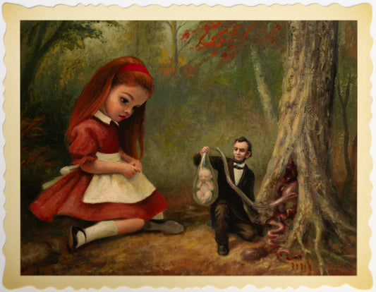 Mark Ryden – “Fetal Trapping in Northern California” postcard print