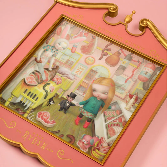 Mark Ryden "The Butcher Bunny" lenticular print with sculptural frame LIMITED EDITION
