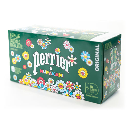 Takashi Murakami x Perrier case of 10 slim cans
