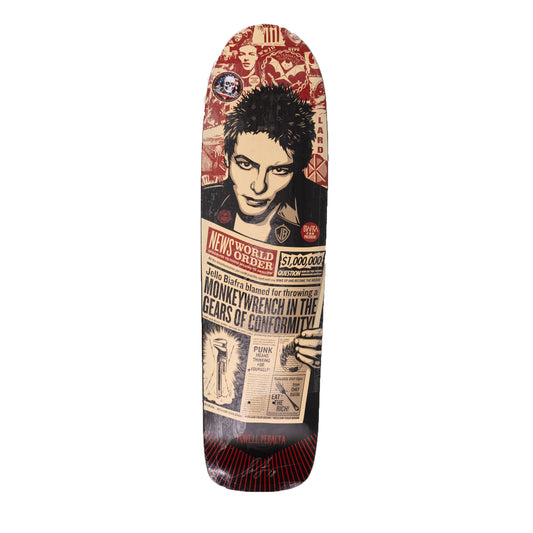 Obey Giant | Shepard Fairey - "Jello Biafra" skate deck signed
