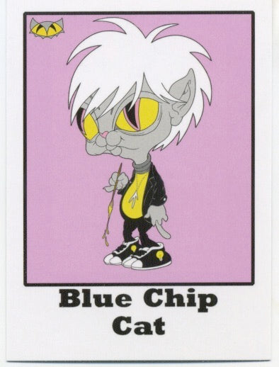 Ron English - "Blue Chip Cat" trading card