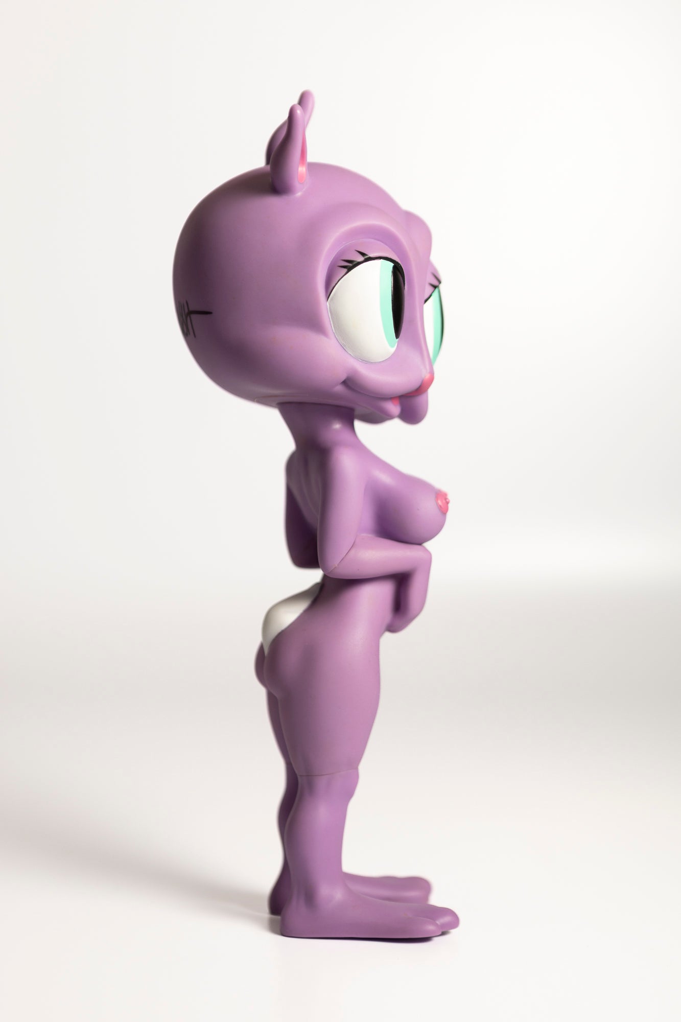 Ron English - Bunnny Rabbbit purple vinyl sculpture SIGNED