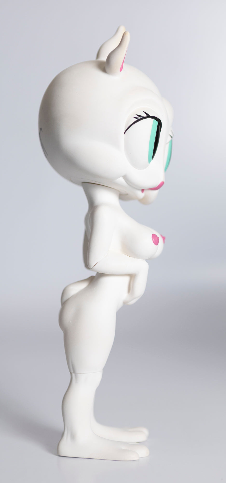 Ron English - "Bunnny Rabbbit" white vinyl sculpture SIGNED