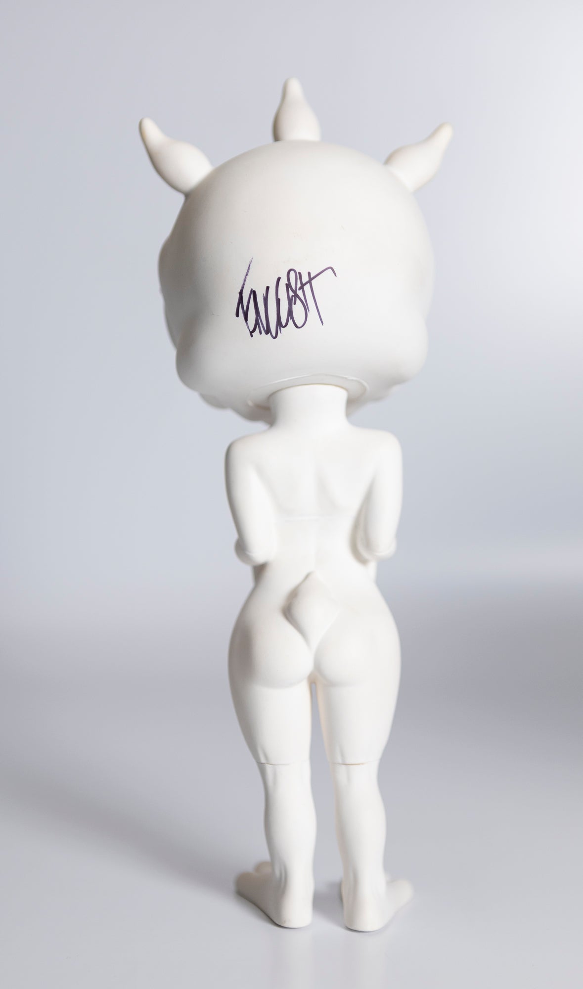 Ron English - "Bunnny Rabbbit" white vinyl sculpture SIGNED