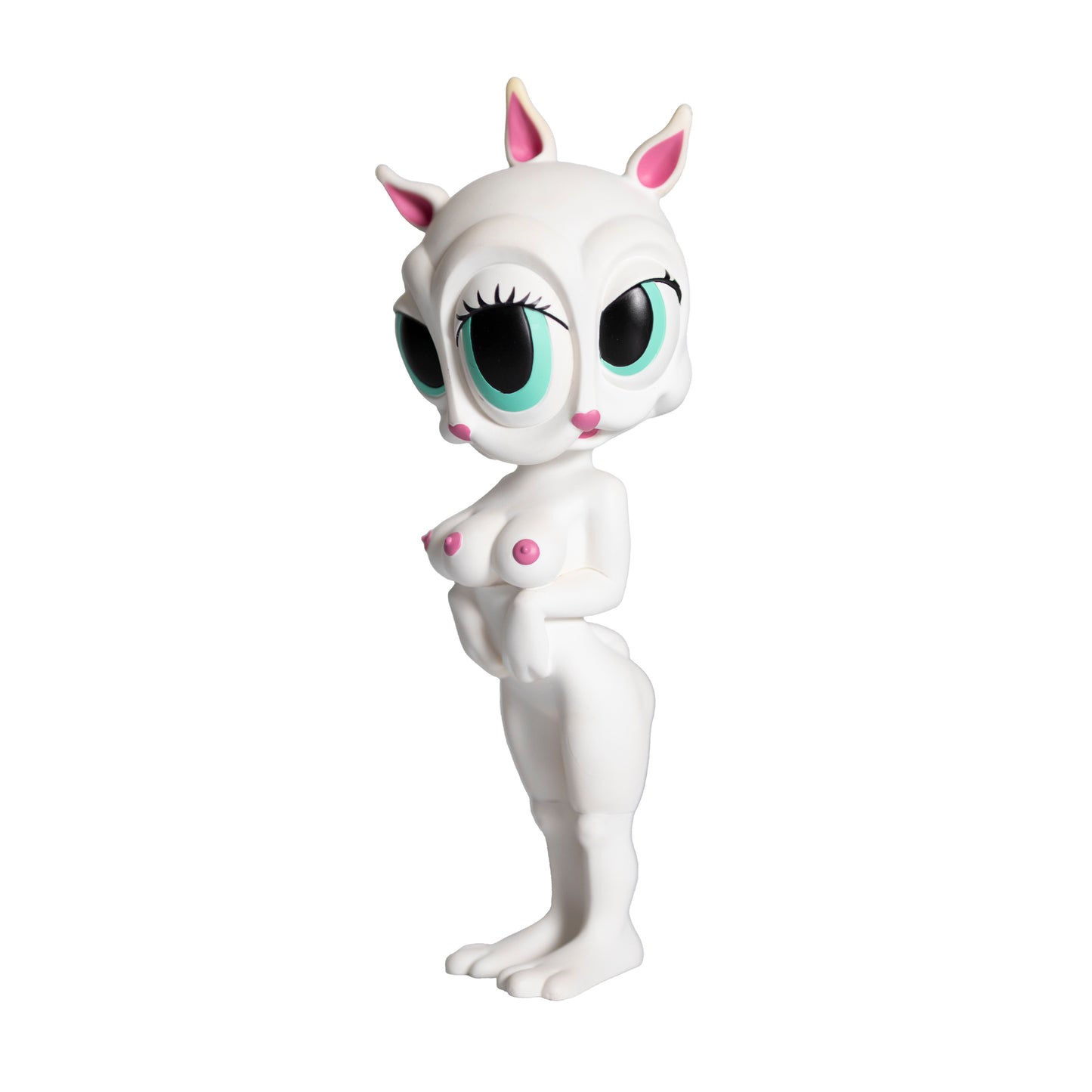 Ron English - "Bunnny Rabbbit" white vinyl sculpture SIGNED