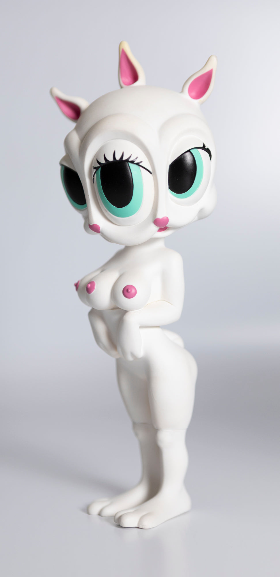 Ron English - "Bunnny Rabbbit" white vinyl sculpture SIGNED