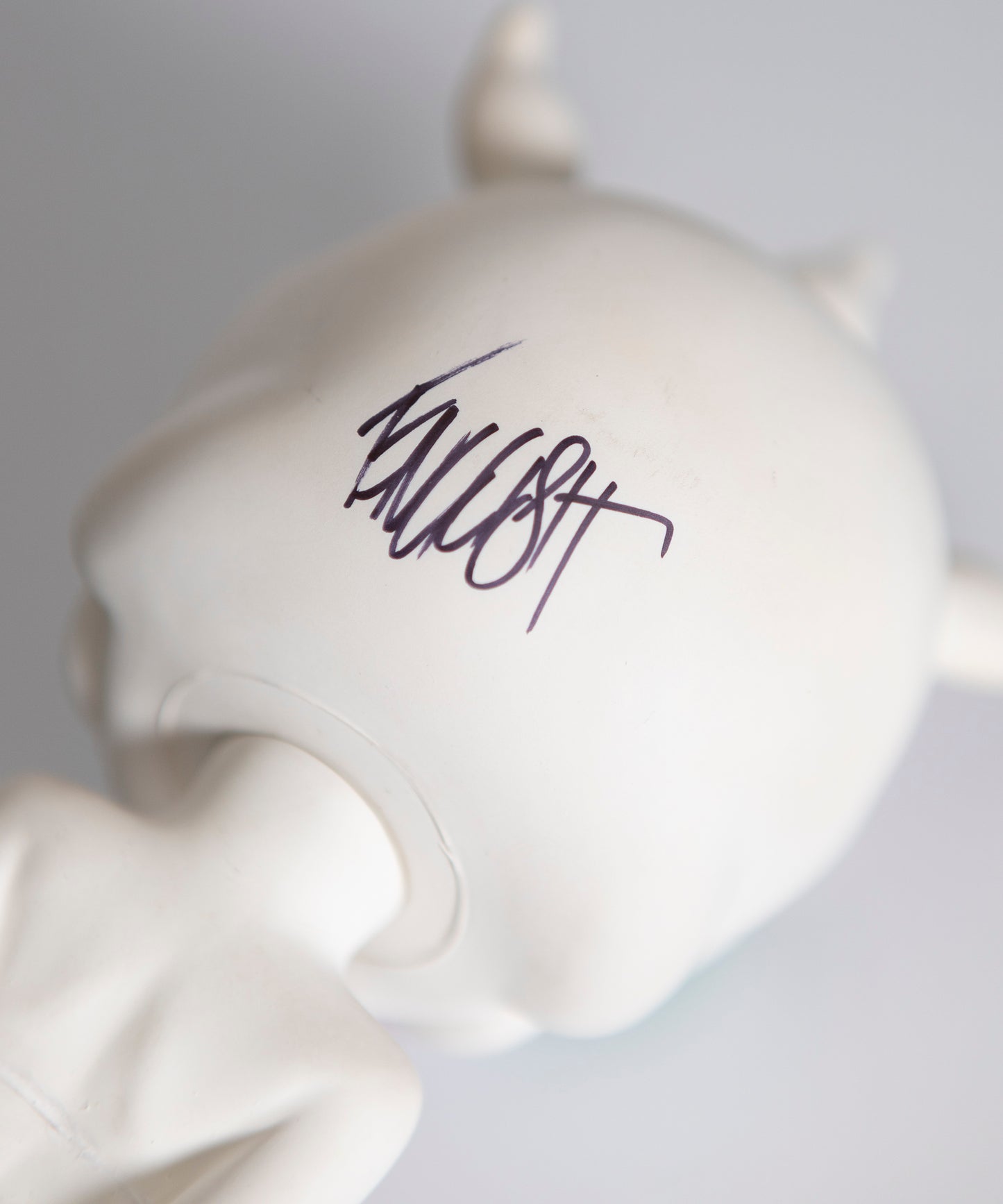 Ron English - "Bunnny Rabbbit" white vinyl sculpture SIGNED